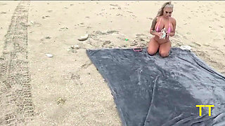 Brandi Bae Gives Stranger Random Handjob on Public Beach