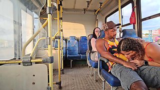 Eliane Furacaox and Lorrany Exotica Bare All Riding Marcio Baiano in Crowded Brazilian Bus Backse