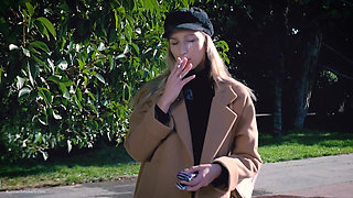 Outdoors Smoking with Beaty Russian Girl 2