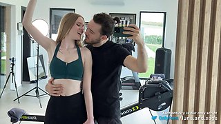 Gym Session Turns Into Rowing Machine Sex - Real Amateur Couple POV, BJ  Doggy