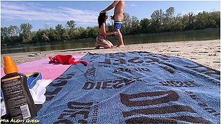 Fucked Hard By A Big Dick On A Public Beach Until Orgasm