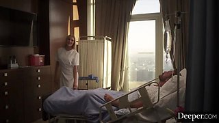 Blonde Nurse Kenzie Anne Deep Throats & Rides Patient Hard - Facial & Squirting