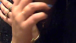 Smoking Pee Play in Shiny Outfit. Bathroom Fetish and Messy Wet Fun