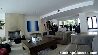 Fucking glasses - rookie taking first ever Big Cock