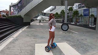 Hoverboard fun with big ass Thai GF and horny sex once home