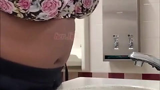 Horny Girl Humps the Bathroom Sink