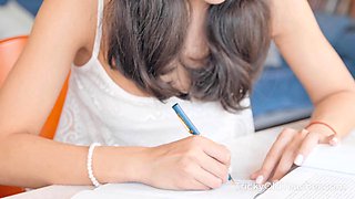 Azumi Lius Big Cock Tease Seduces Naughty Brunette
