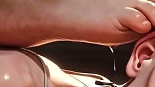 Fat Mistress Steps on Skinny Slave Face - Hard Trampling Humiliation