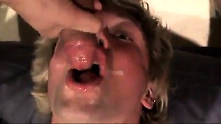 Big Cock Amateur Face Blasts Twink After Blowjob
