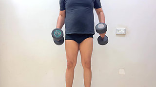 Model Morning Workout Session In One Piece Black Swimsuit