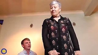Wet Pussy for Horny Granny Savana - Young Men Fuck Her Big Natural Tits