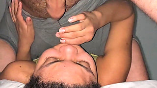 Feeding Cum and Piss to My Slut