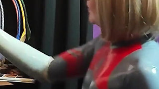 Extreme Deep Full Latex Catsuit Punch Fisting - Adelina Noir