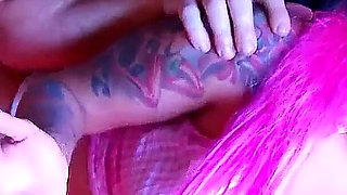 Horny biker teen Jenny is fucked by strange guys with a thick cock