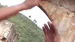 Stepdad fucks stepdaughter and sexy Latina teen outdoor in the ass