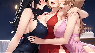 Anime porn, big boobs, lesbo
