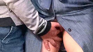 Horny Step Stepdaddy Fingering Juicy Pussy in Public