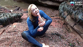 Salty Wetsuit Toe Sucking Slut