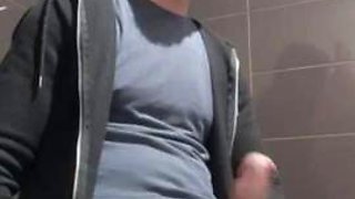 Ajx he masturbates in the bathroom and calls his wife: Handjob, Fansly  Cumshot Porn