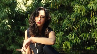 Nude teen cools herself down in the pool