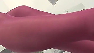 Hikaru Minazuki's Fan-like Feet Stuffed Into Red Stockings and Slicked with Lotion.