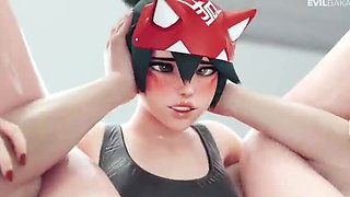 Anal Creampie Cowgirl Riding 3D Hentai Animation