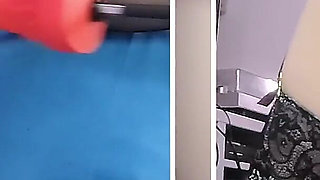 Big Dildo Anal Masturbation on the Fucking Machine