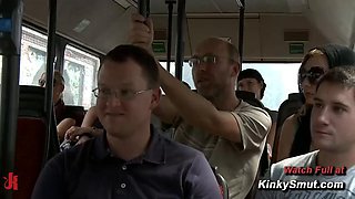 Public Bus Gangbang Fucking and Spanking in Berlin Rough Anal Sex and Blowjob