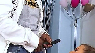 Horny teen Natasha banged and brought to orgasm by black boss
