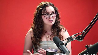 Engaging Leana Lovings's nerdy girl glasses action