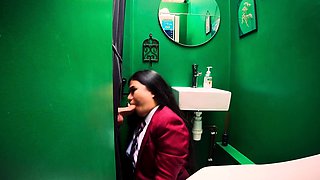 Glory hole blonde blowjob slut double facial