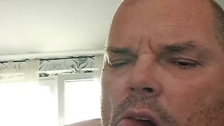 For Further Stretching, the Thick Dildo Still Has to Go Into the Slut Asshole