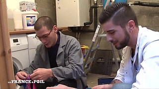 Skinny Black Slut From Islands Gets Hard Double Penetrated by Technicians