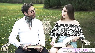 Temperament Dean Van Damme and Amalia Davis's big tits action