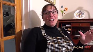Busty Redhead Boss Ruby Cattrall Sucks Your Cock at the Office