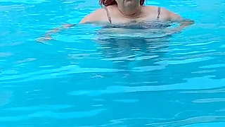 Summer Has Arrived! Time for the First Visit to the Pool Sexy Big Nurse Vicki Style!