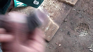 Hot desi boy pissing hard cock