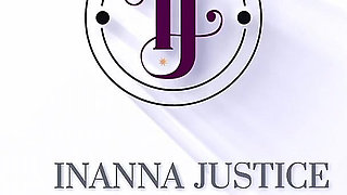 Inanna Justice Binds Blindfolded Femme Slave in Leather and Rope Bondage