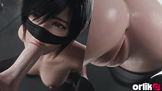 Yuffie Final Fantasy 7 - Wet Sloppy Blowjob Service only Mask Version 4K