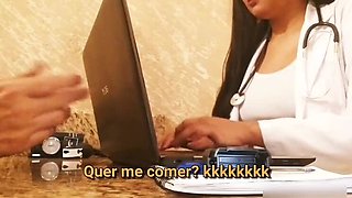 Julia Carioca Brazilian Doctor Fucks Patient Hard - Big Ass Doggystyle & Blowjob