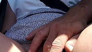 French Teacher Risky Car Fingering While Driving Squirting Intense Orgasm Caught Misscreamy