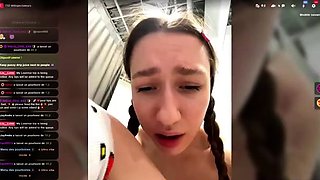Pink pussy busty babe solo toy vibration during masturbation