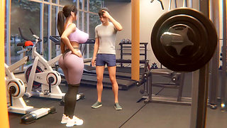 Busty Cheating Wife Sex with Gym Trainer