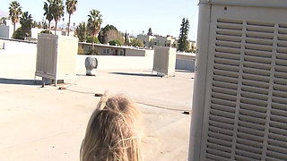 Outdoor Fucks Scene-4_slim, Busty Blonde Having Sex on the Rooftop and in Her Friend's Car