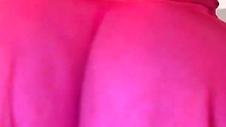 A Delicious Latina in Red Lingerie Shows You Her Tits