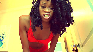 Toilet Slave Brushing- Ebony Goddess Goddess Rosie Reed Toilet Slavery- 1080p HD