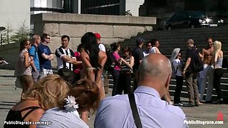 Gagged bound Euro slave fingered