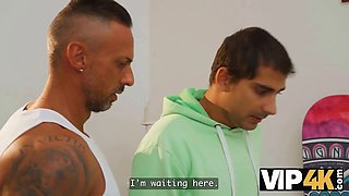 Vip4k. the exercise didn't go as planned after she eyed that huge pecker