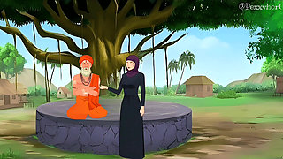 New Desi Pandit And Hijabi Ladki Sexy Video