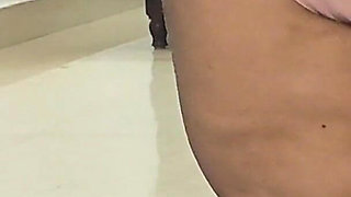 Naked Yoga Practice of a Cute Chubby House Wife. Round Ass, and Cute Round Nipples